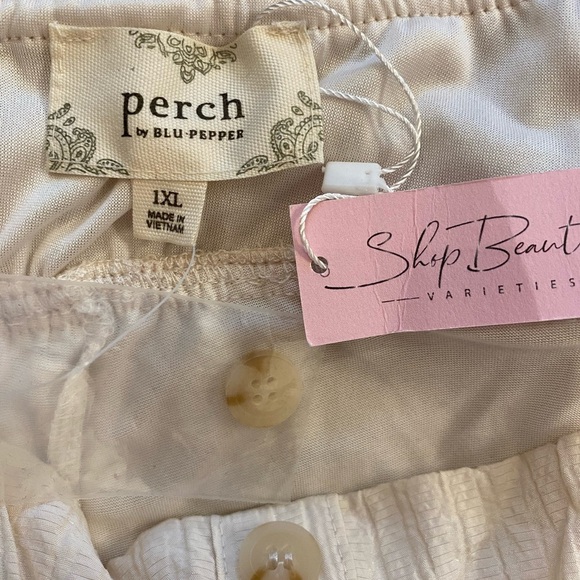 Anthropologie Women’s Blu Pepper Maxi Peasant Sleeveless Ruffles Cream NEW 1XL - Picture 9 of 16